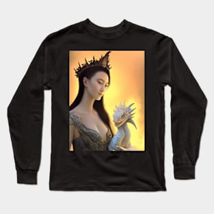 Dragon and Asian Queen Long Sleeve T-Shirt